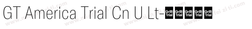 GT America Trial Cn U Lt字体转换